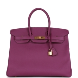 Hermss Birkin 35 Anemone Epsom Gold Hardware