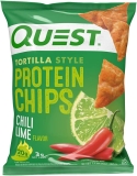 Quest Nutrition Tortilla Style Protein Chips -Chili Lime - 1.1 Oz - 12 Paket
