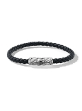 David Yurman Chevron Woven Black Rubber Bracelet