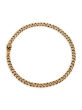 Alexander McQueen Skull Gold-Plated Brass Curb Chain Necklace