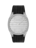 Gucci Stainless Steel & Leather Strap Watch