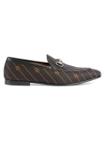 Gucci New Jordaan Striped GG Loafers