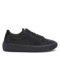 Versace Rhinestone Embellished Suede Sneakers