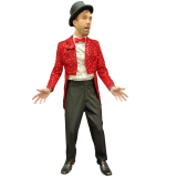 Abracadabra NYC Dazzling Ruby Red Sequin Men's Adult Tailcoat