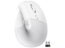 Logitech Lift Vertical Ergonomic Mouse Wireless Bluetooth Logi Bolt USB Quiet Clicks 4 Buttons Windows macOS iPadOS Laptop PC Off White.
