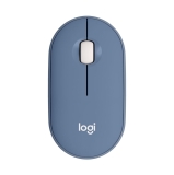 Logitech Pebble Wireless Mouse Bluetooth 2.4 GHz Receiver Silent Quiet Clicks Blueberry Blue