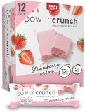 Power Crunch Whey Protein Bars Strawberry Cream 1.4 Ounce 12 Count High Protein Snacks Delicious Taste