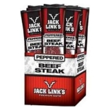 Jack Links Beef Steaks Protein Snack Peppered 12 Count 1oz