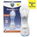 Vicks Steam Sinus Inhaler Bonus VapoPads Allergies Colds White VIH200
