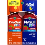 Vicks DayQuil NyQuil Kids Berry Cold Cough Liquid 2x8 fl oz Cold Medicine Children
