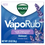 Vicks VapoRub Lavender Scent Cough Suppressant Chest Rub Analgesic Ointment Medicated Vapors 1.76 oz