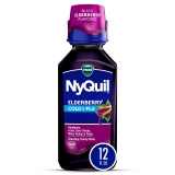 Vicks NyQuil Cold Flu Liquid Nighttime Adult Elderberry 12 Fl oz