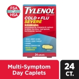 Tylenol Cold Flu Severe Caplets Multi-Symptom Relief 24 Ct