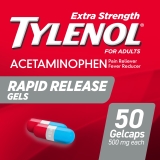 Tylenol Extra Strength Acetaminophen Rapid Release Gels 50 Ct Pack