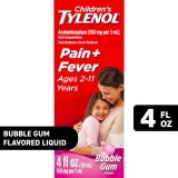 Tylenol Pain Fever Bubble Gum Medicine 4 fl. oz