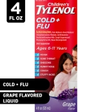 Tylenol Cold and Flu Liquid Oral Suspension Grape 4 fl oz for Amerika Paketim