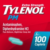 Tylenol PM Extra Strength Pain Reliever and Sleep Aid Caplets 100 Count