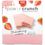 Power Crunch High Protein Energy Snack Protein Bars Strawberry Creme 12ct Per Box