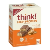 Think Bars, Creamy Peanut Butter Flavor, 2.1 Oz Each, 12 Bars Pack