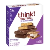 Think Protein Plus 150 Calorie Bar S’mores 10g Protein Gluten Free Low GI 5 Count