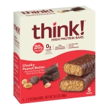 Think! High Protein Bar Chunky Peanut Butter 20G Protein 5 Count