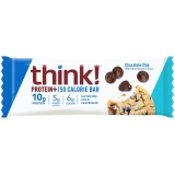 Think! Protein 150 Calorie Bar Chocolate Chip 10g Protein Gluten Free Low GI 10 Count