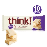 Think High Protein Bars White Chocolate 2.1 oz Bar 10 Count