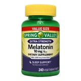 Spring Valley Melatonin Tablets 10mg Extra Strength Dietary Supplement Value Size 240 Count