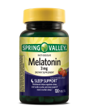 Spring Valley Fast Dissolve Melatonin Supplement 3 mg 120 Count