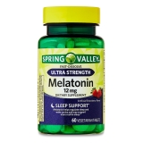 Spring Valley Ultra Strength Melatonin Sleep Support 12 mg 60 Count Fast Dissolve Tablets