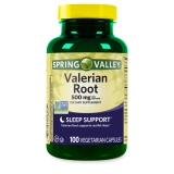 Spring Valley Valerian Root Capsules 500mg 100 Count for Relaxation and Sleep Support