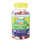 Spring Valley Zero Sugar Kids Melatonin Sleep Support Gummies Raspberry Blackberry 1 mg 120 Count