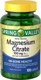 Spring Valley Magnesium Citrate Rapid Release Capsules 100 mg 100 Ct for Health Benefits