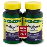 Spring Valley Melatonin Dietary Supplement Twin Pack 5mg 120 Count 2 Pack