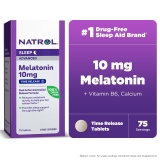 Natrol Sleep Advanced Melatonin Time Release 10mg 75 Count Nighttime Sleep Aid for Better Sleep