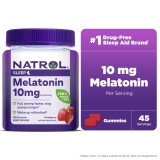Natrol Melatonin Gummies Sleep Support Adults Strawberry Flavor 10mg 90 Count