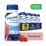 Ensure Original Strawberry Meal Replacement Shake 8 fl oz 16 Pack Ready to Drink