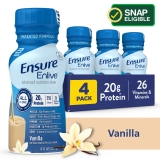 Ensure Enlive Meal Replacement Shake 20g Protein 350 Calories Advanced Nutrition Vanilla 8 fl oz 4 Bottles