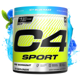 Cellucor C4 Sport Pre-Workout Powder Icy Blue Razz 20 Servings for Enhanced Performance