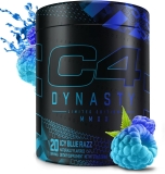 Cellucor C4 Dynasty MMXX Icy Blue Razz Pre Workout Powder for Men Women 350mg Caffeine 6.4g Beta Alanine 20 Servings