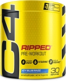 Cellucor C4 Ripped Icy Blue Razz Pre-Workout Powder 30 Servings