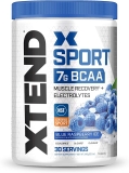Xtend Sport 7g BCAA Powder Muscle Recovery Sugar-Free Blue Raspberry Ice 30 Servings