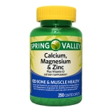Spring Valley Calcium Magnesium Zinc Vitamin D3 Caplets 250 Count