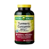 Spring Valley Turmeric Curcumin Ginger Powder Wellness Capsules 500mg 250 Count Vegetarian.