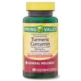 Spring Valley Turmeric Curcumin Complex CurcuWIN General Wellness Dietary Supplement Vegetarian Capsules 550 mg 60 Count