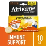 Airborne 1000mg Vitamin C Immune Support Effervescent Tablets Zesty Orange Flavor 10 ct - Multivitamin Supplement