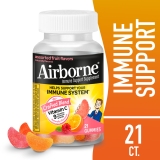 Airborne 750mg Vitamin C Immune Support Gummies Multivitamin Assorted Fruit Flavor 21 ct