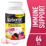 Airborne 1000mg Vitamin C Immune Support Chewable Tablets Multivitamin Supplement Very Berry Flavor 64 ct