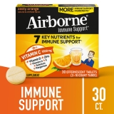 Airborne 1000mg Vitamin C Immune Support Effervescent Tablets Zesty Orange 30 Count