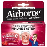 Airborne Very Berry Effervescent Tablets 10 count 1000mg Vitamin C Immune Support